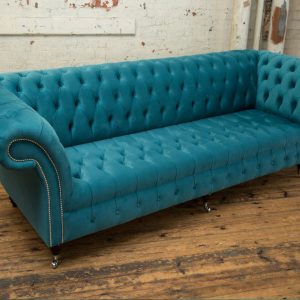 Chesterfield 3 Seater Solid cushion couch