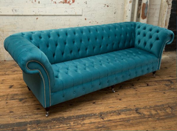 Chesterfield 3 Seater Solid cushion couch