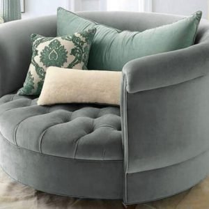 Chesterfield velvet tub chair