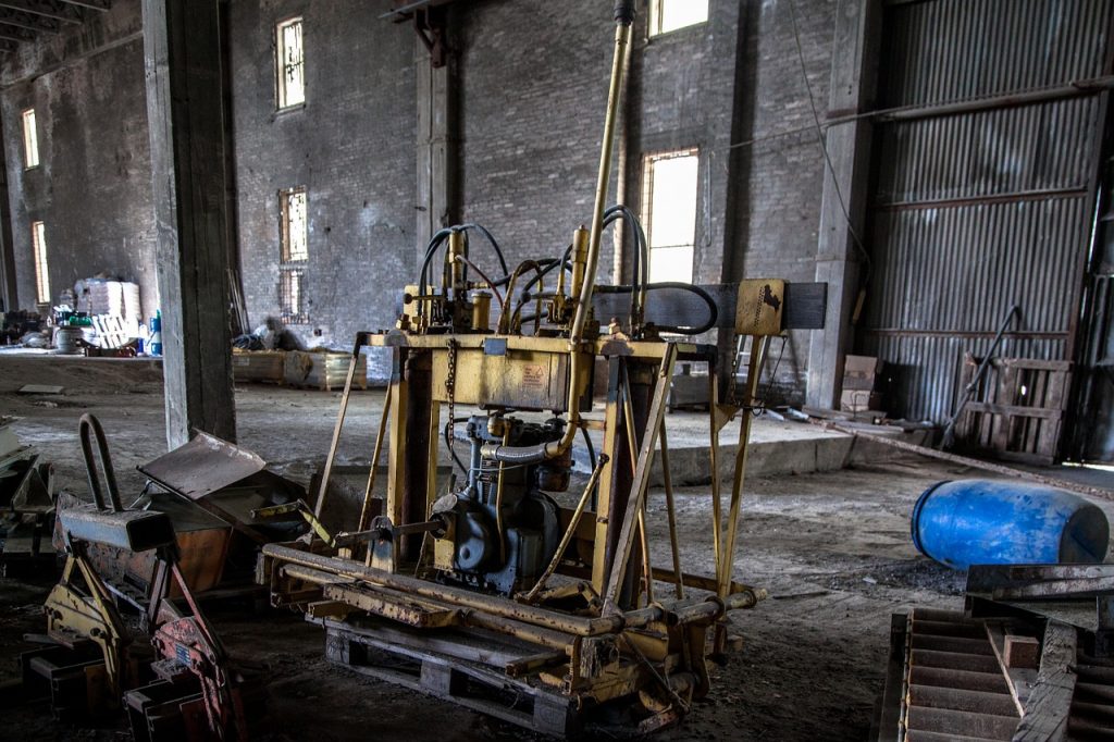machinery, destruction, abandoned factory